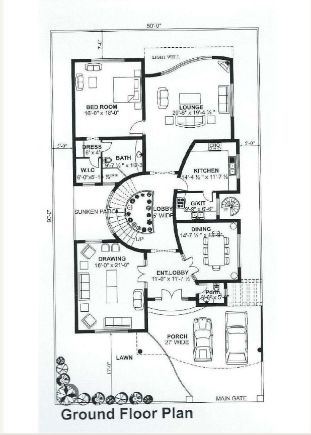 Drafted 2D floor plan of the home